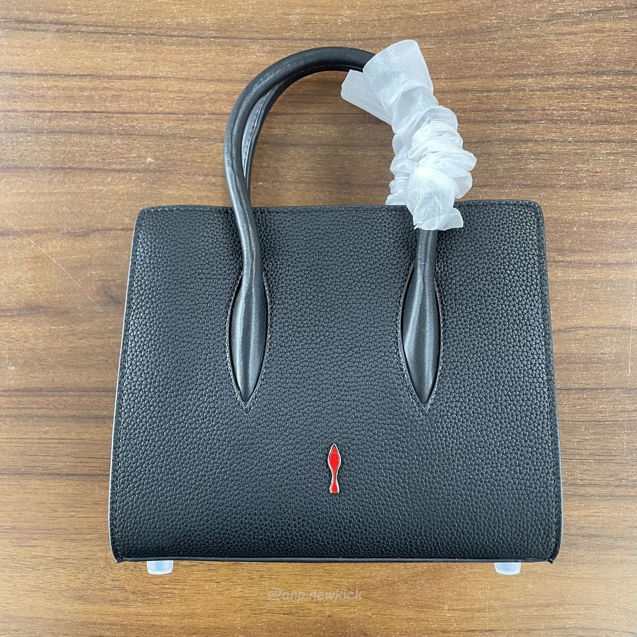 Christian Louboutin Black Red Leather Mini Studded Paloma Tote (6) - www.newkick.vip